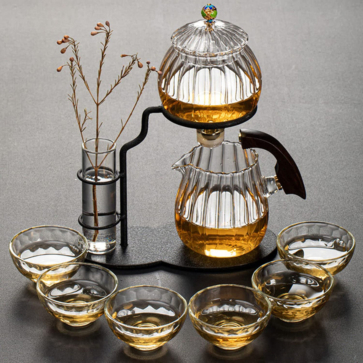 Nature Leaf Magnetic Semi-Automatic Tea Set