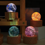 Colorful Luminous Galaxy Crystal Table Set