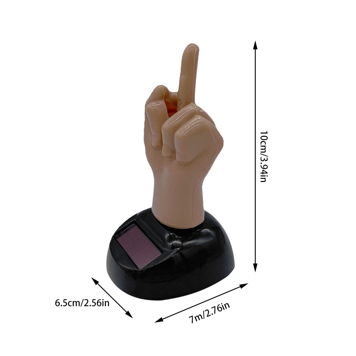 Car Dashboard Middle Finger Solar Power Decor