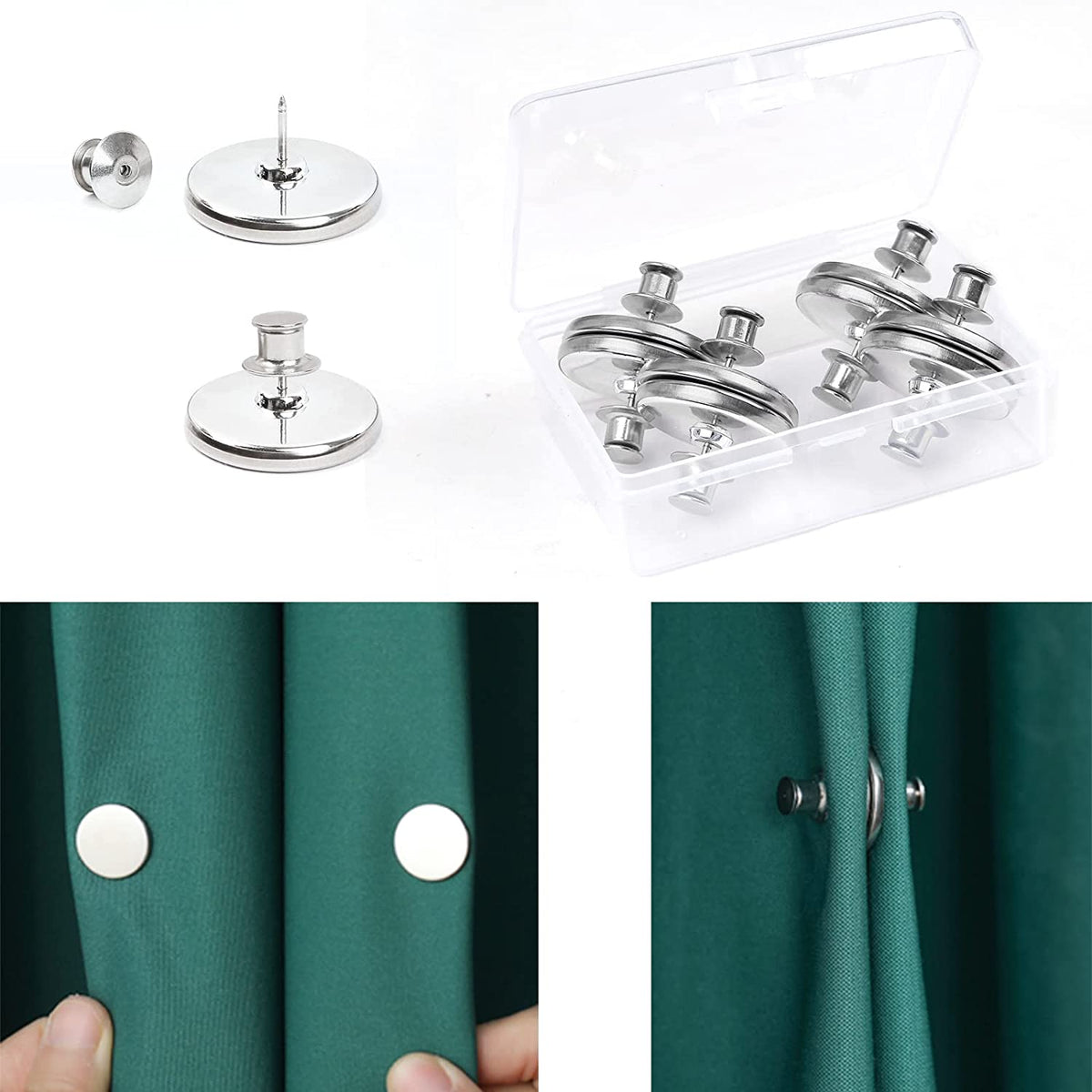 Magnetic Curtain Holder Clip Set