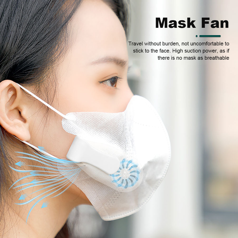 Wearable Clip-On Face Mask Fan