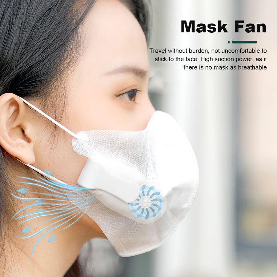 Wearable Clip-On Face Mask Fan - Image 1