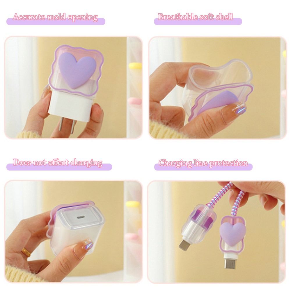 Transparent Love Charging Cable Protector Case - Image 2