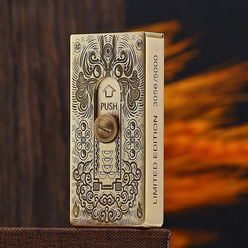 Retro Upward Slide Flame Gasoline Lighter - Image 0