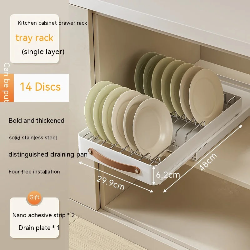 Stainless Store Kitchen Cabinet Pull-Out Sliding Organizer - Image 7