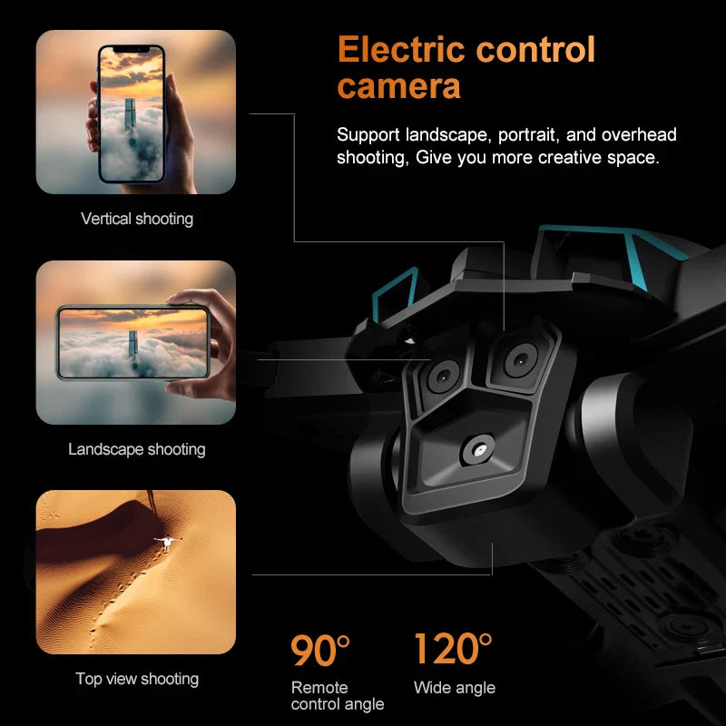 Advanced Obstacle Avoidance LCD Screen Brushless Drone - Image 3