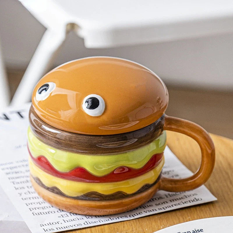 Yummy Hamburger-Shaped Ceramic Hamburger Mug - Image 3