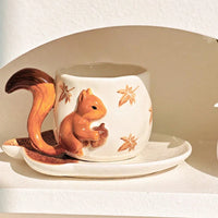 Forest Squirrel Artisan Tea Cup - Image 7