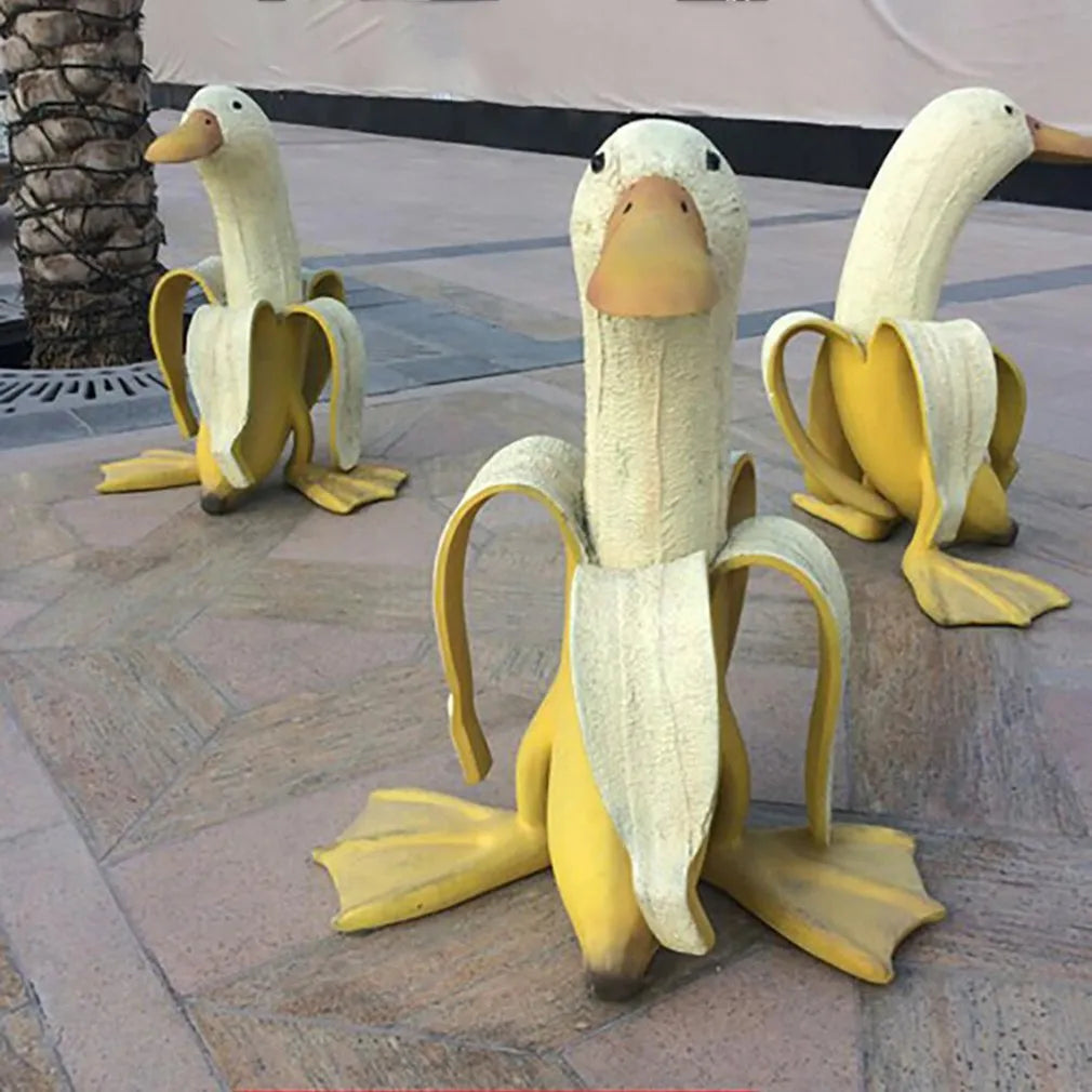 Peeled Banana Duck Face Garden Decor