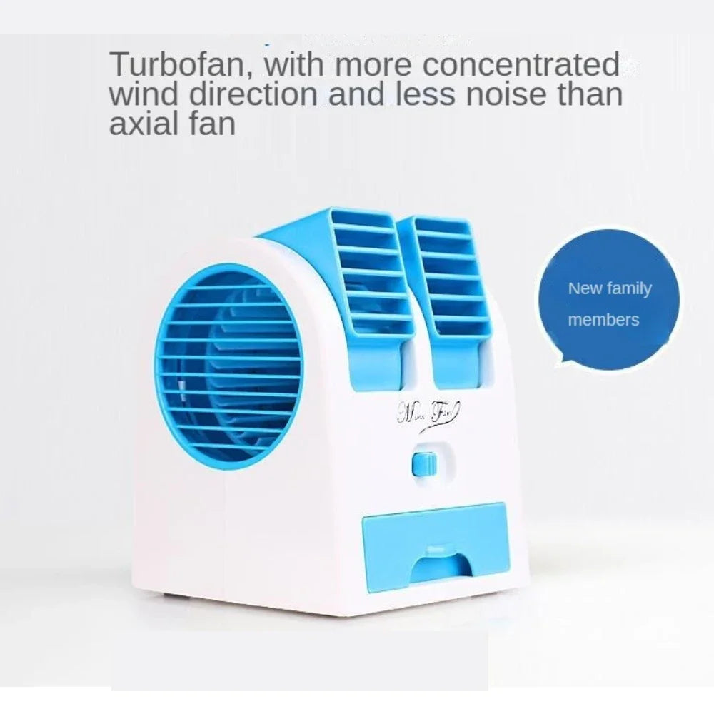 Dual-Outlet Turbo Cooling Desk Humidifier Fan - Image 3