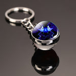 Cosmic Luminous Glass Keychain