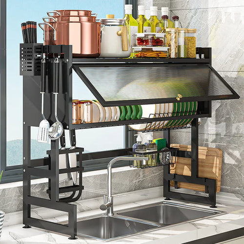 Modern Kitchen Over The Sink Organizer Dish Rack - Image 0
