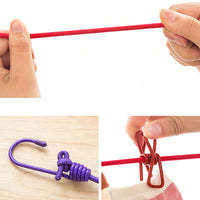 Windproof Non-Slip Elastic Multi-Clip Travel Clothesline - Image 4