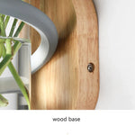 Nordic Unique Wooden Outdoor Wall Vase Lamp