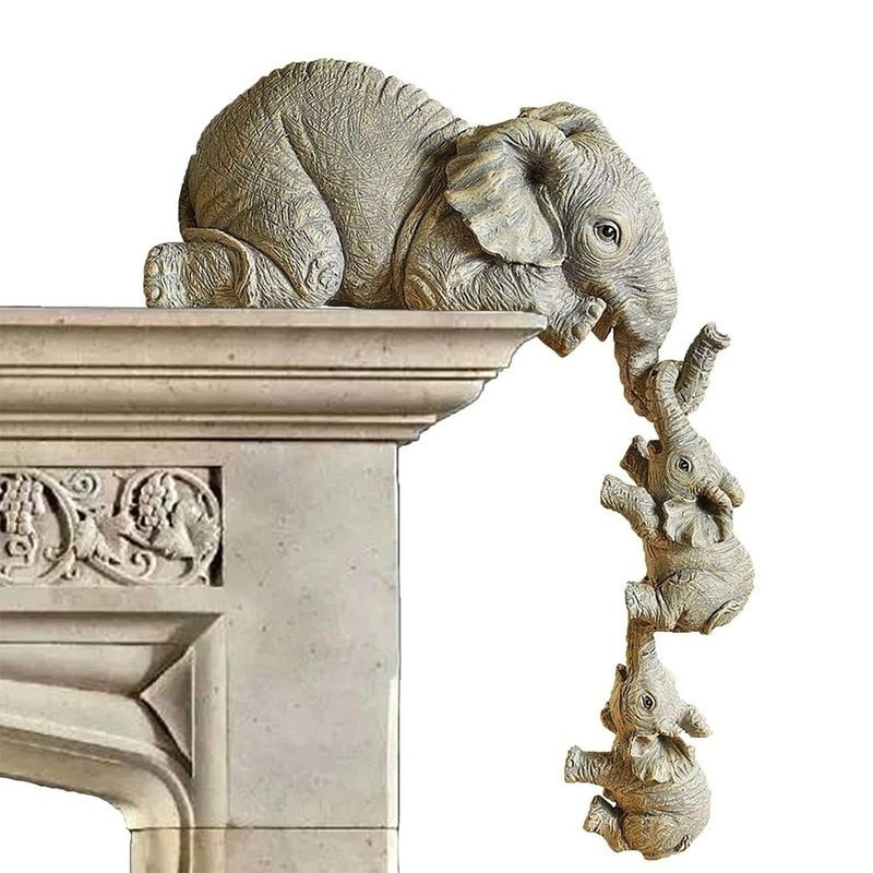 Elephant Family Cute Resin Home Decor - Image 4