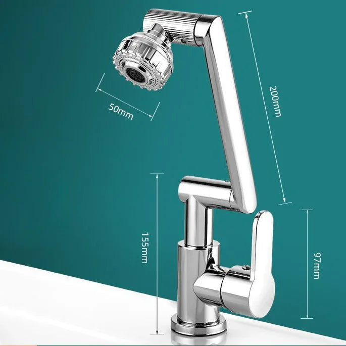 Splash-Proof Mechanical Universal Rotatable Arm Faucet