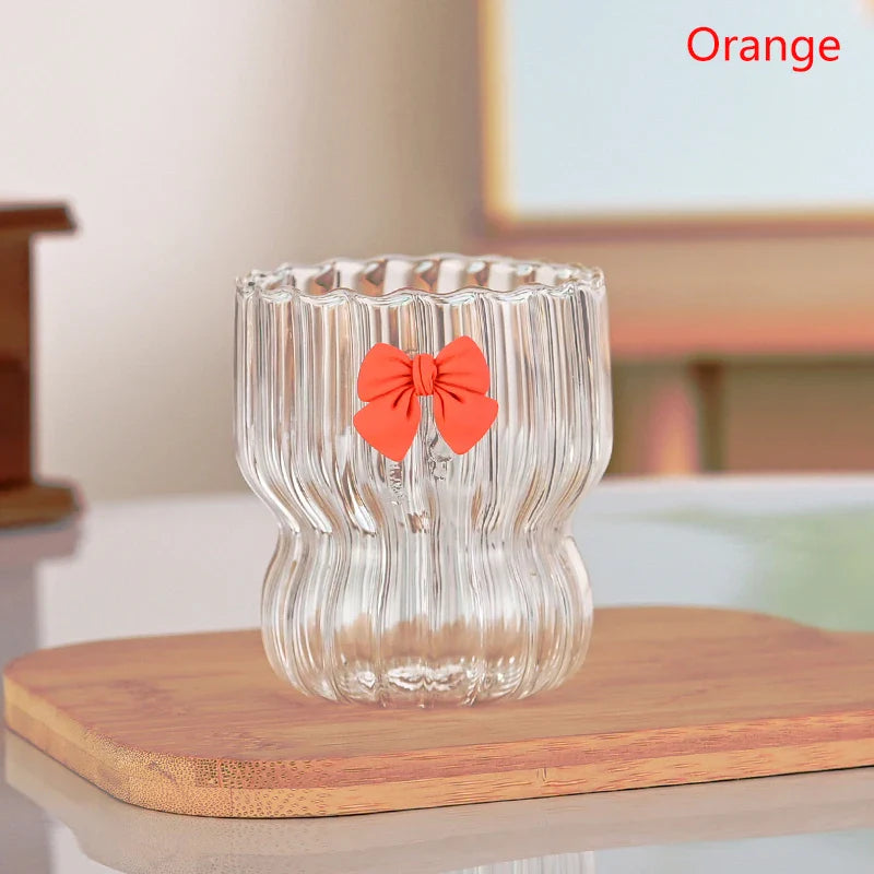 Cute Ribbon Glass Coffee Mug - Image 7