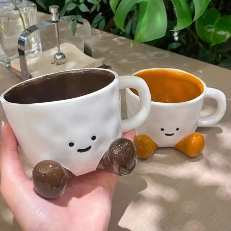 Happy Cute Face Ceramic Mug - Image 4