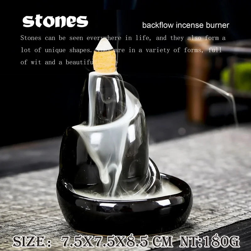 Black River Ceramic Backflow Incense Burner - Image 5