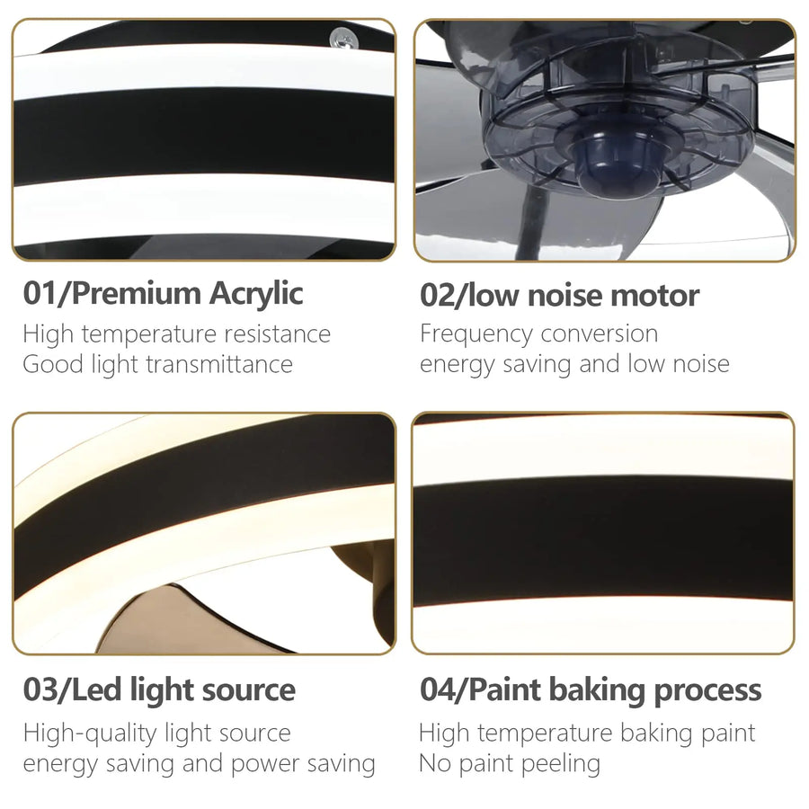 Aura Silent LED Ceiling Fan Lamp - Image 5