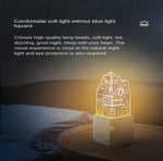 3D LED Rechargeable Wall Night Lamp