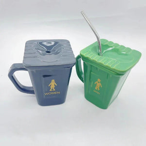 Squatting Toilet Shape Ceramic Mug - Image 0