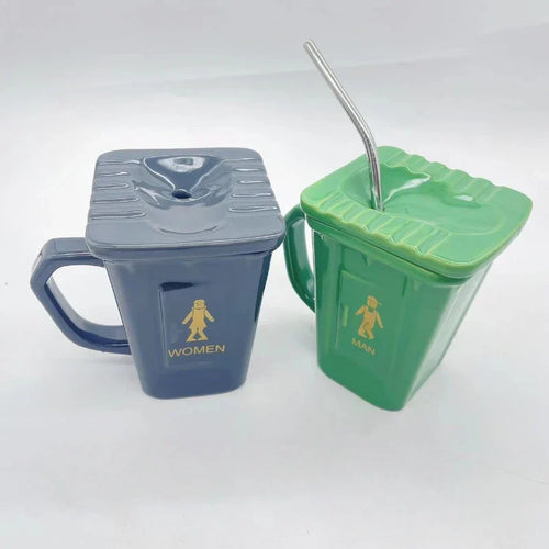 Squatting Toilet Shape Ceramic Mug - Image 0