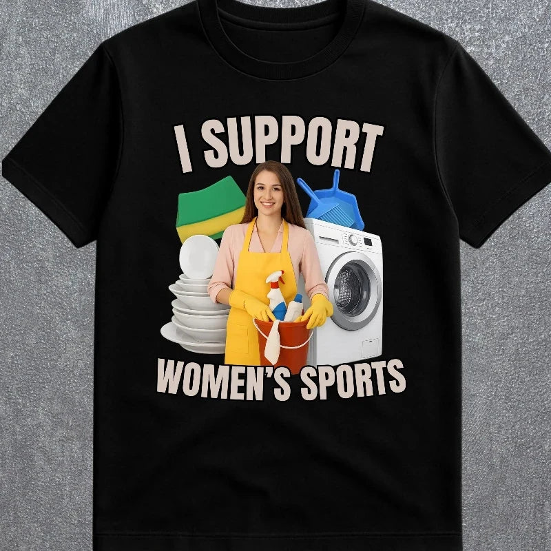 Jag stöder damidrott – sarkastisk T-shirt