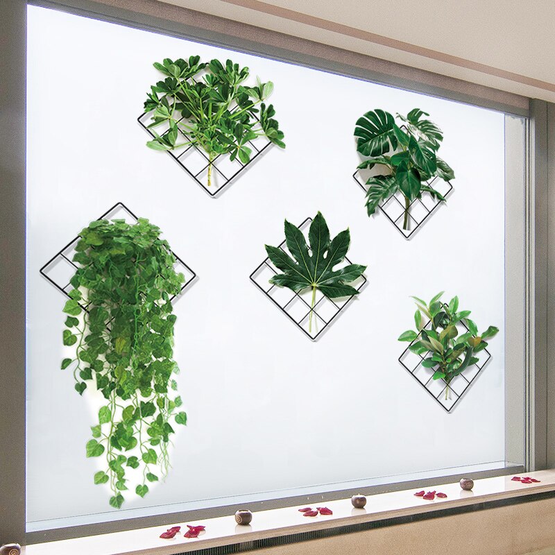3D Nature Wind Green Plant Wall Sticker - Image 3