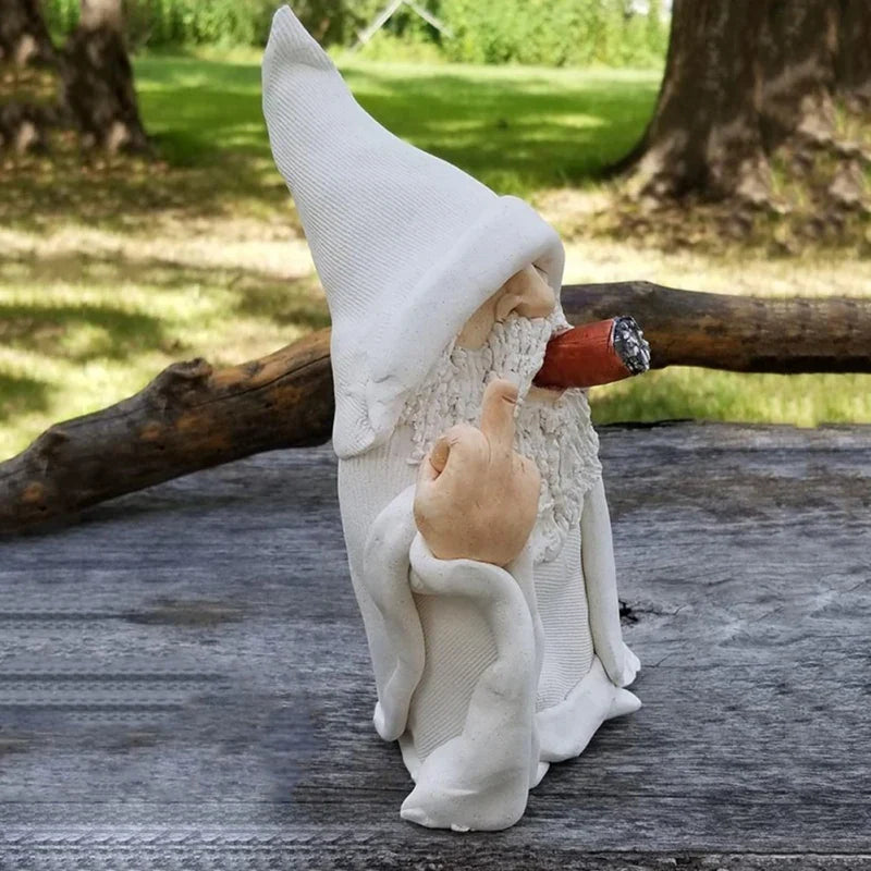 Angry Middle Finger Garden Gnome Decor - Image 3