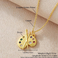 Artist Palette Gemstone Pendant Necklace - Image 6
