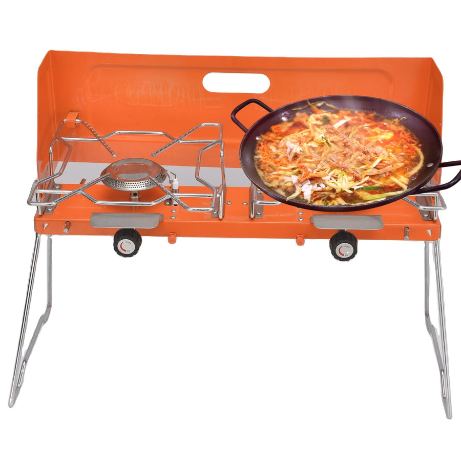Foldable Portable Camping Double Burner Gas Stove - Image 9