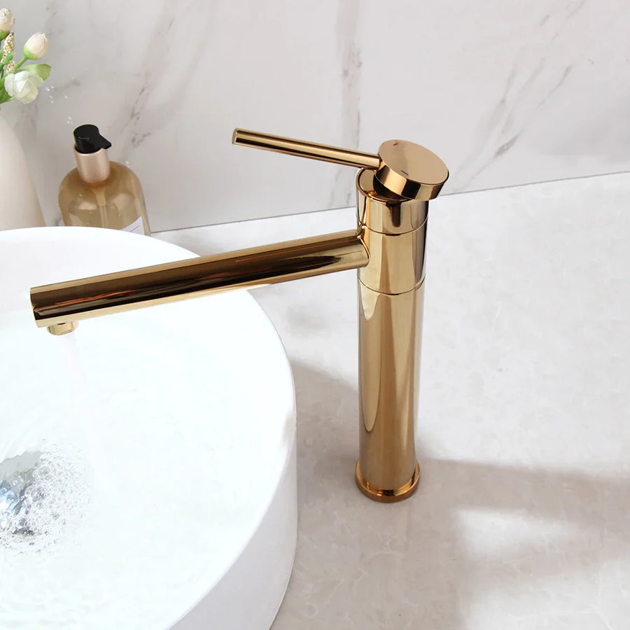 Golden Plated Vessel Stream Brass Elegant Faucet - Image 1