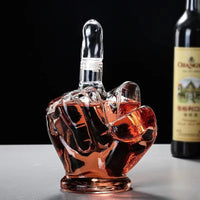 Middle Finger Crystal Clear Fun Decanter