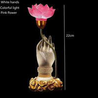 Sacred Lotus Hand Crystal Lamp - Image 9
