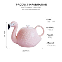 Pink Flamingo Ceramic Tea Set - Image 6