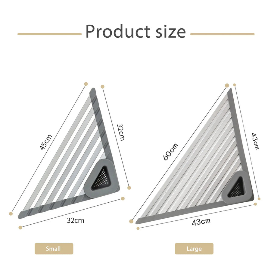 Sink Mounted Triangle Drainage Rack Kitchen Storage Shelf - Image 5