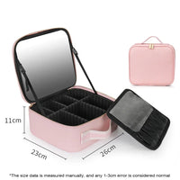 LED Mirror Travel Makeup Organizer Bag - Image 6