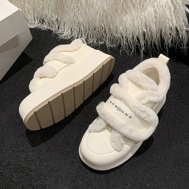 Plush-Lined Elevated Chunky Platform Shoes - Image 11