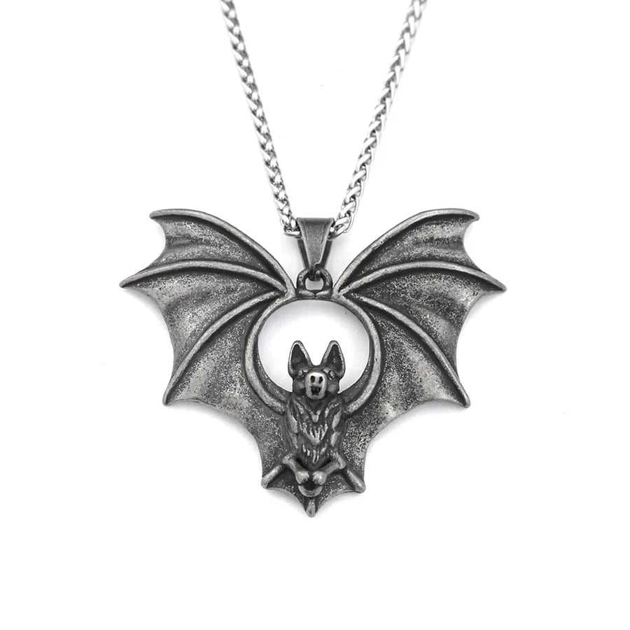 Gothic Night Bat Pendant Necklace - Image 7