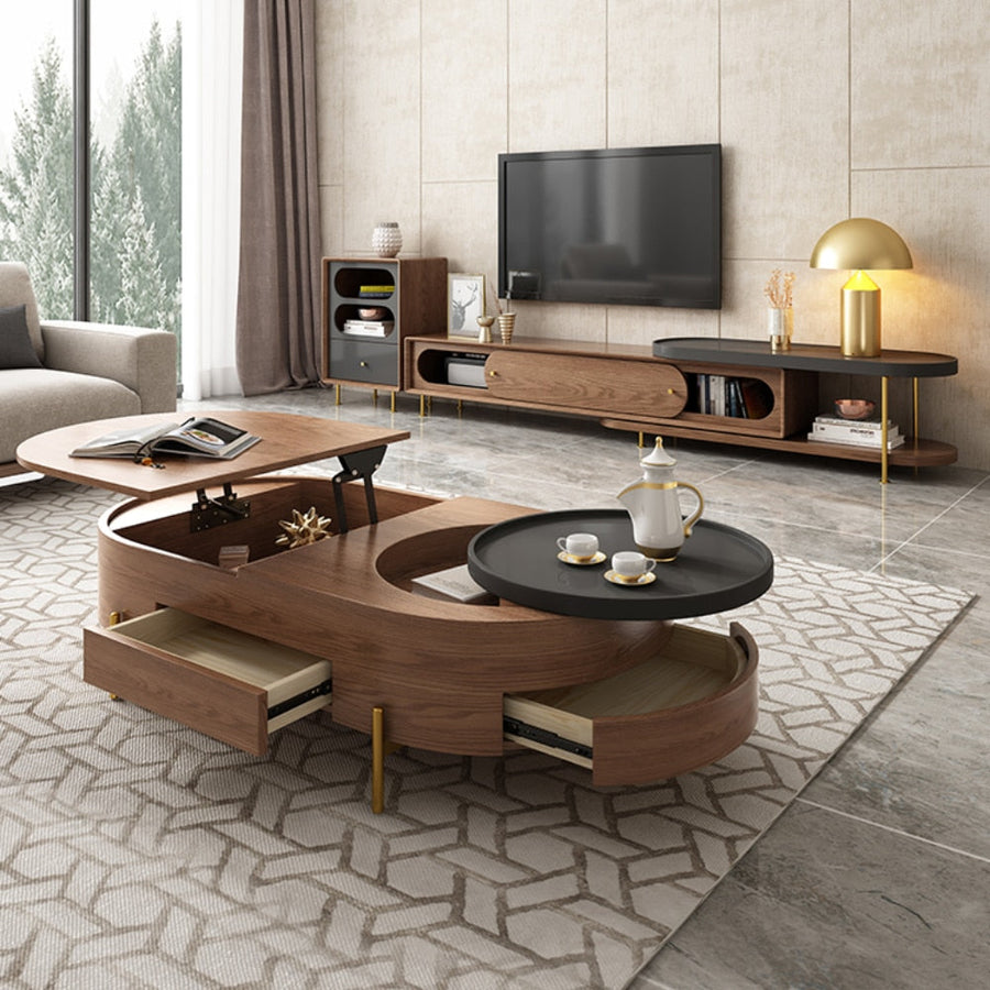 Elegant Multifunctional Lifting Storage Space Saver Coffee Table - Image 0