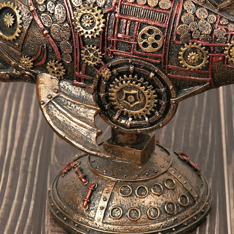Steampunk Mechanical Blackfish Figurine - Image 4