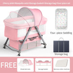 Adjustable Foldable Portable Minimalist Baby Crib