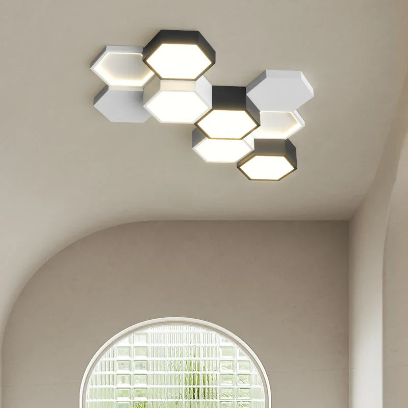 Six Points Modern Hexagon LED Ceiling Panel Light - Image 2