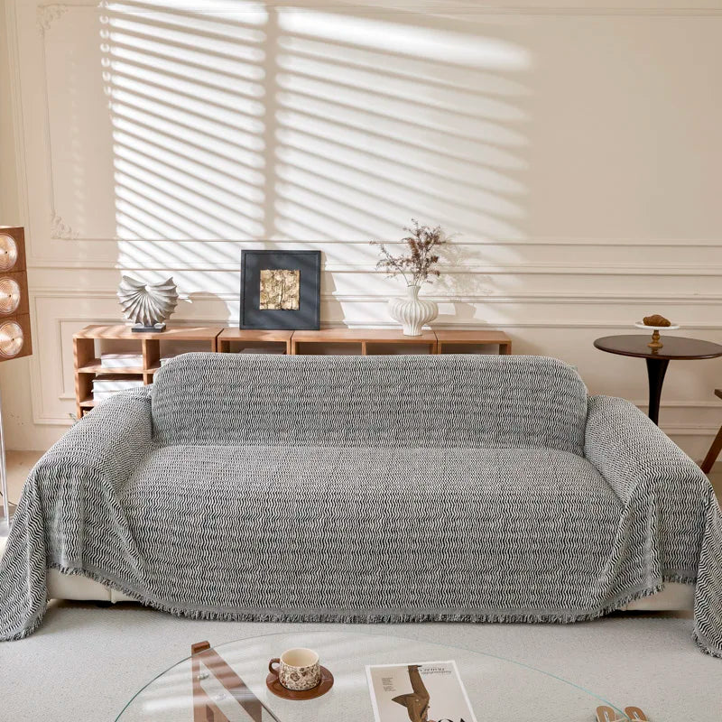 Geometric Lines Sofa Throw Cover Blanket - Image 6