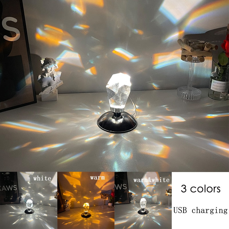 Luxury Crystal Stone Atmosphere Lamp - Image 2