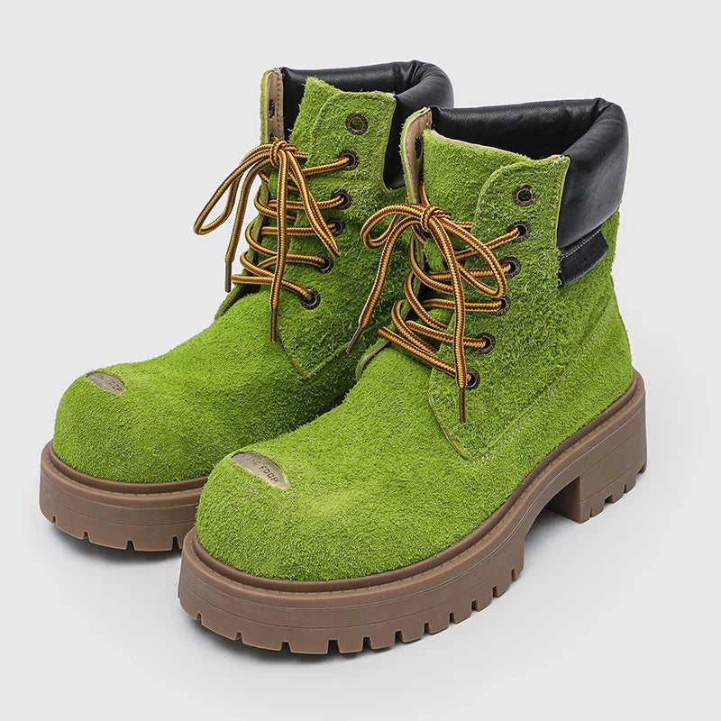 Mossy Green Anti-Slip Combat Boots - Image 5