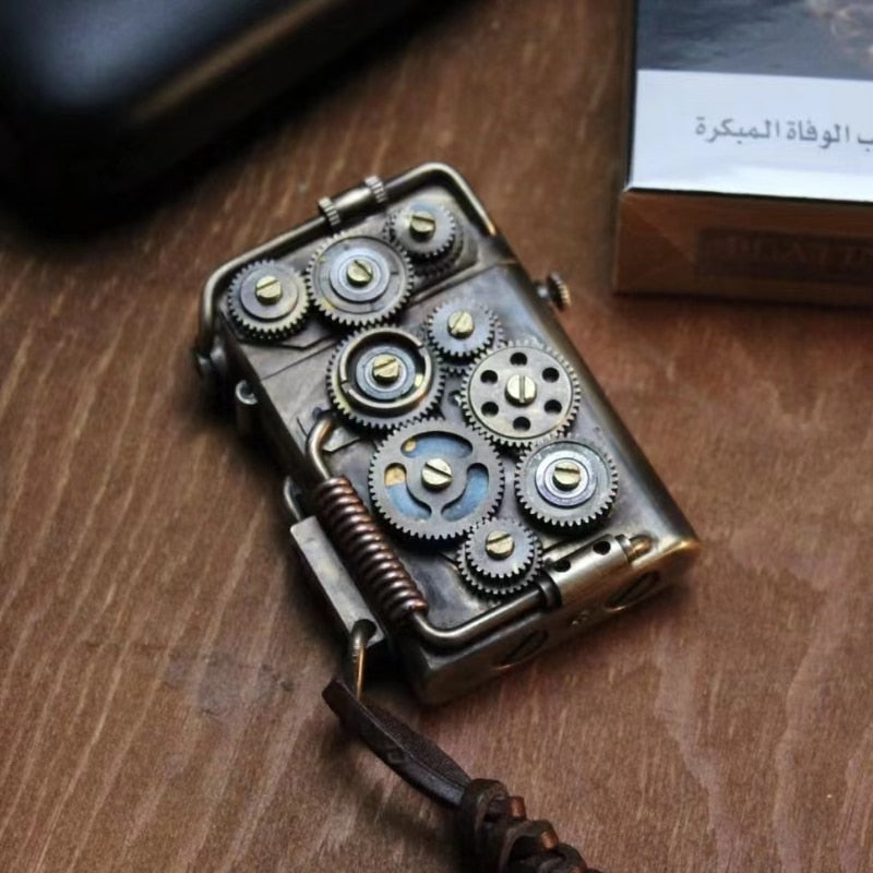 Handmade Vintage Raw Copper Automatic Lighter - Image 3