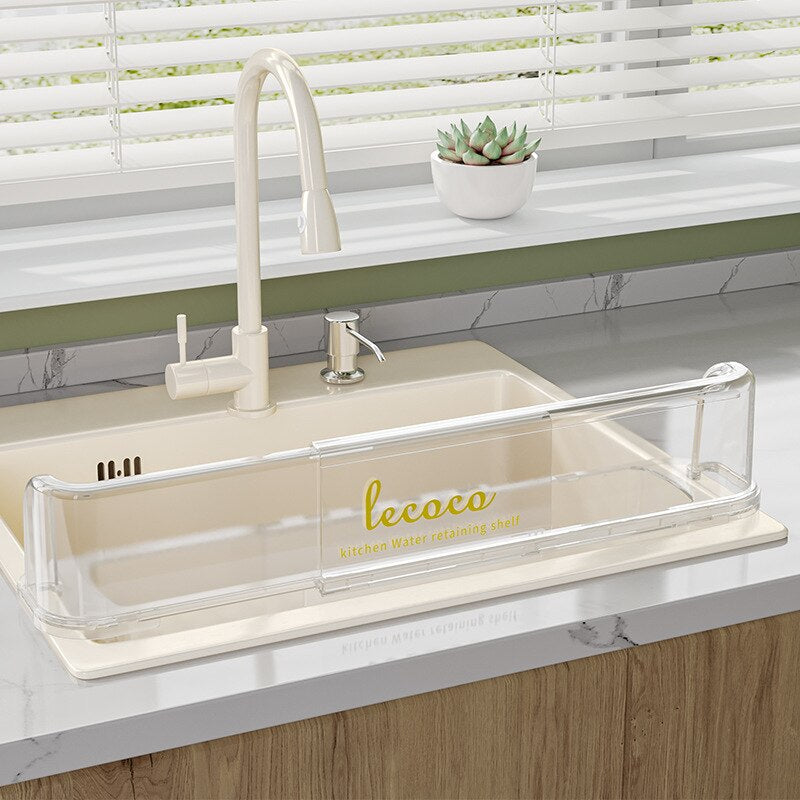 Splash-Proof Telescopic Sink Storage Rack