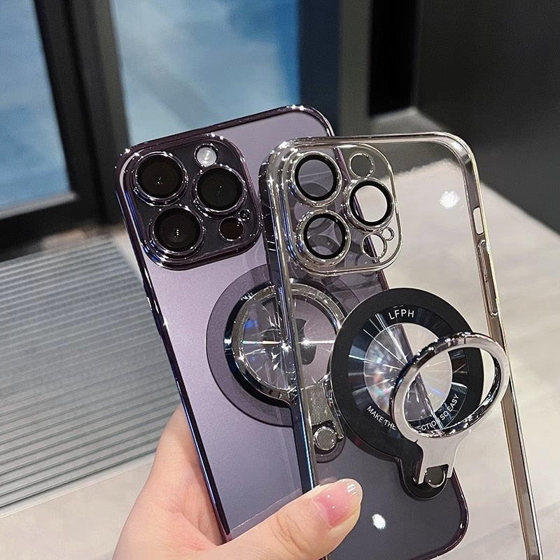 360 Rotating Transparent iPhone Holder Case - Image 2